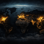 Mapa mundial que muestra la concentración del capital y el acceso desigual al préstamo en distintas regiones