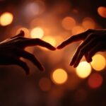 Dos manos que casi se tocan sobre un fondo cálido desenfocado, simbolizando la cercanía que no termina de concretarse