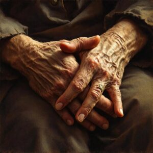 Manos envejecidas entrelazadas, una imagen que refleja la vejez como territorio político y social