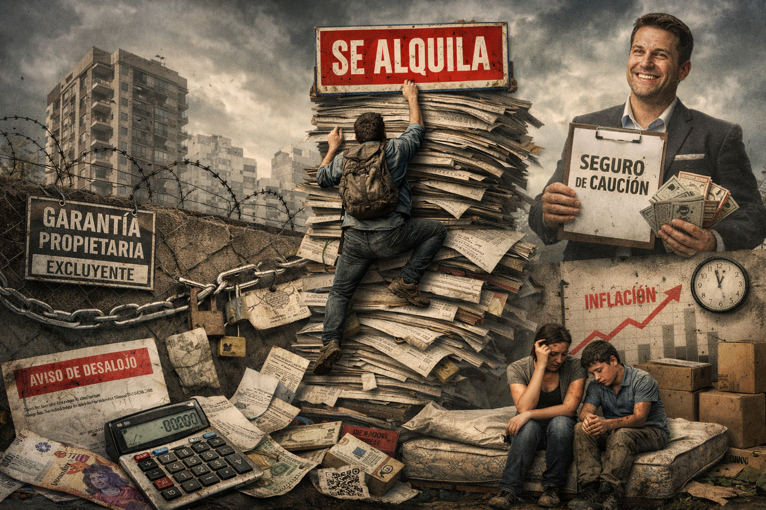 Una imagen que retrata la odisea de alquilar en Argentina: papeles, requisitos, seguros y un sistema que convierte la necesidad de un techo en una prueba de resistencia.